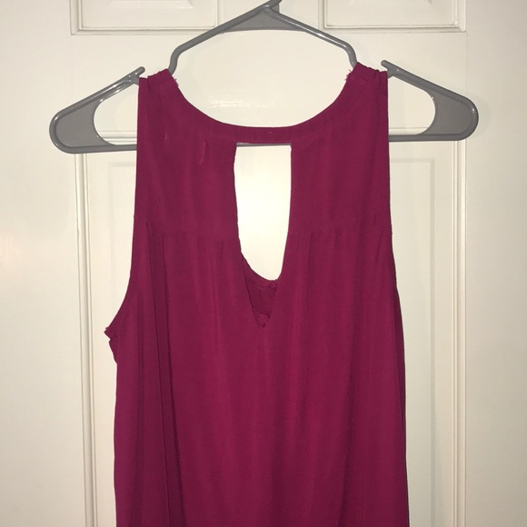 Fuchsia V-neck dress - Picture 3 of 3